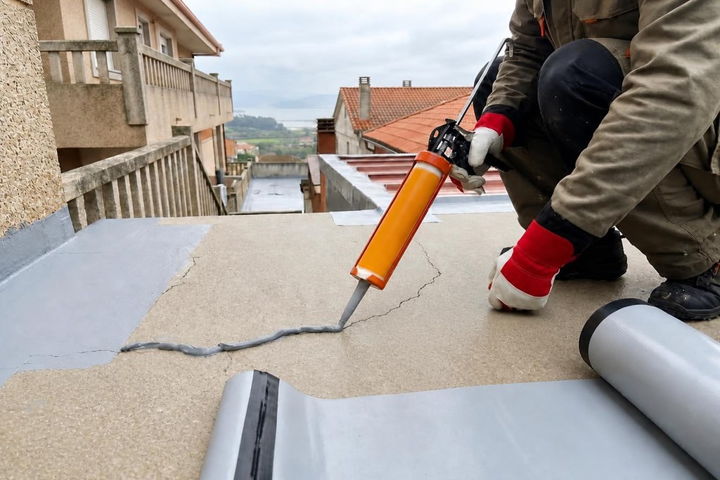 Foto 1 Detén las humedades: reparación de filtraciones de agua en cubiertas y terrazas en Pontevedra